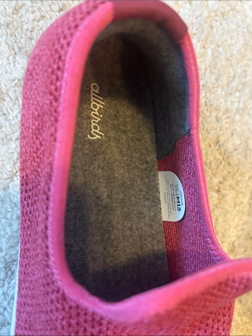 allbirds Men’s Slip-On Sneakers in Berry - Picture 4 of 4